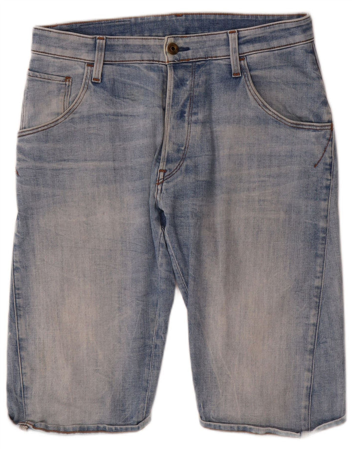 G-Star Pantaloni scurți din denim pentru bărbați W31, bumbac albastru mediu