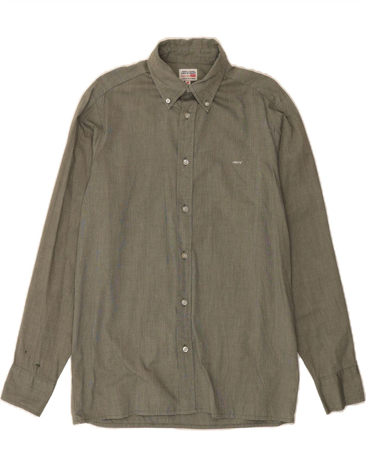 LEVI'S Mens Shirt Medium Green Cotton Vintage Levi's and Second-Hand Levi's from Messina Hembry 