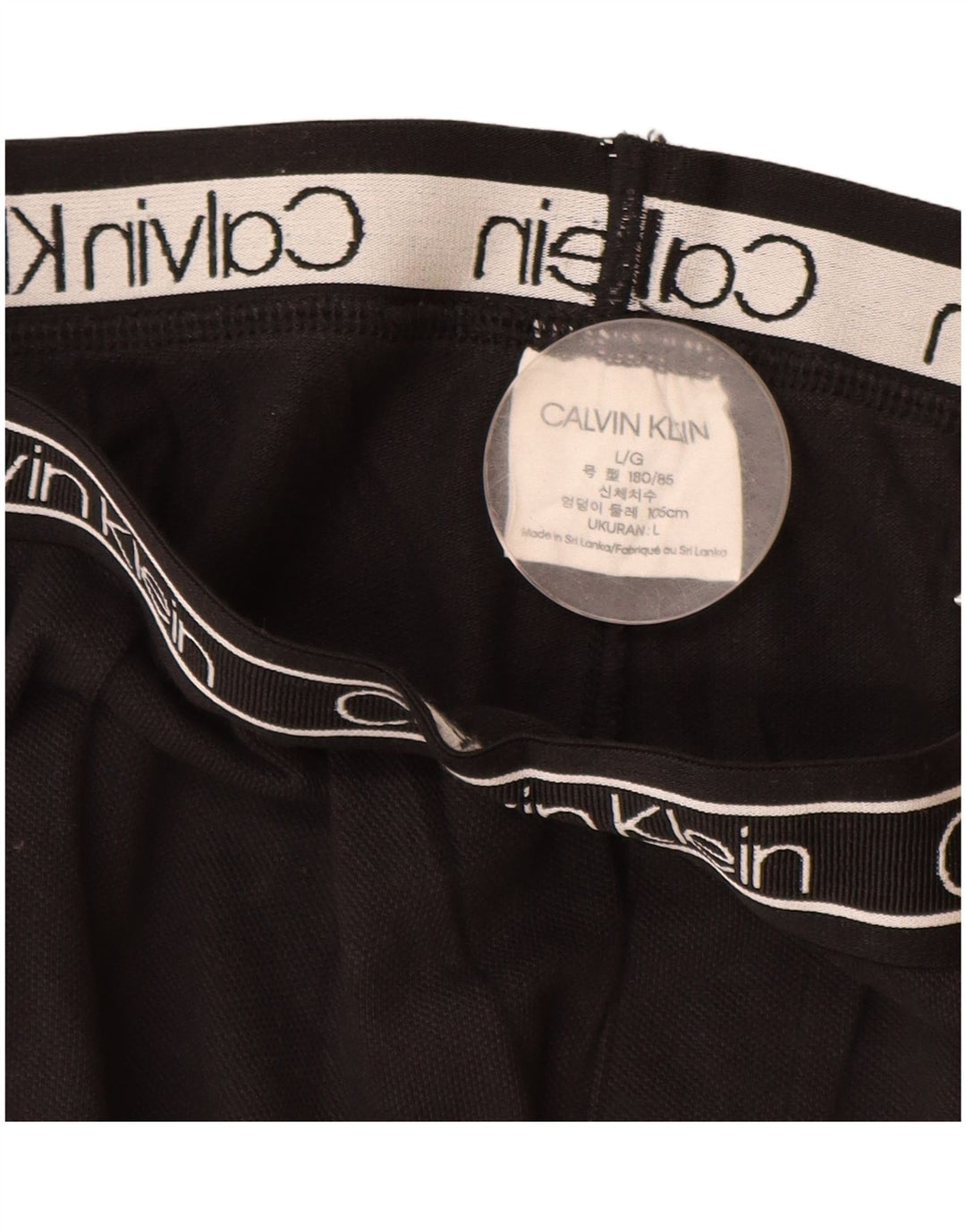 CALVIN KLEIN Pantaloni de trening grafic pentru bărbați Pantaloni de jogging, mari, negru, bumbac