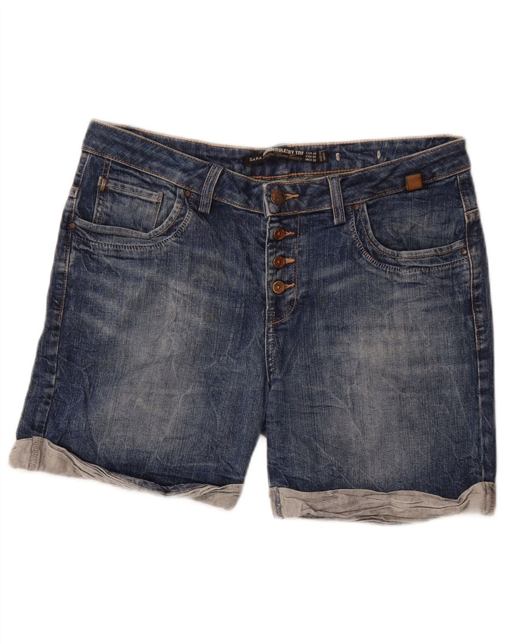 Pantaloni scurți din blugi pentru femei ZARA EU 40 Medium W30 Albastru