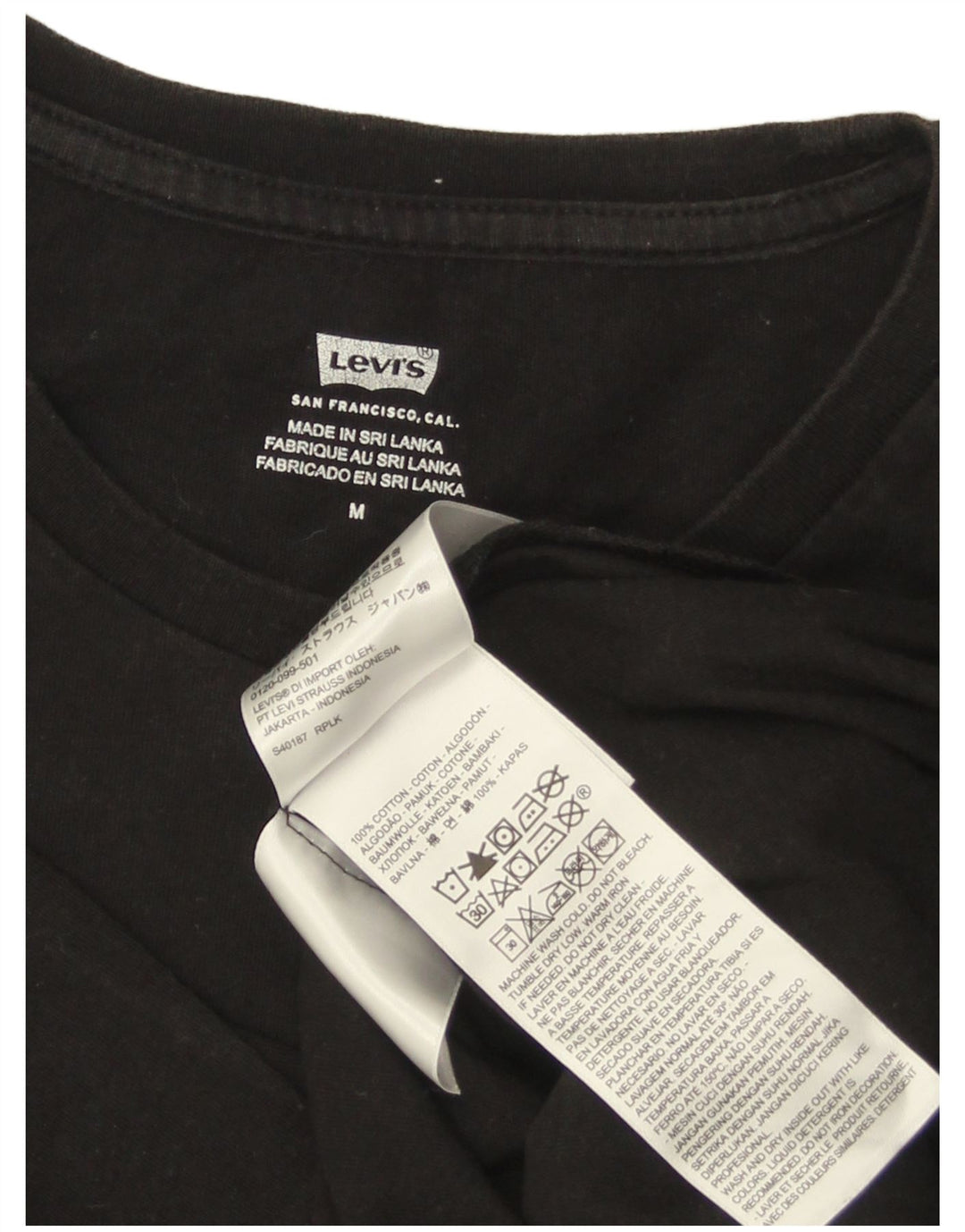 Tricou grafic pentru bărbați LEVI'S Top mediu negru bumbac