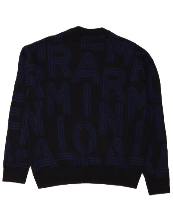 Pulover pentru bărbați Emporio Armani cu decolteu rotund, mediu, bleumarin