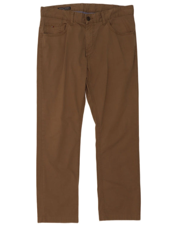 Pantaloni casual drepti pentru bărbați Tommy Hilfiger W34 L30 bumbac maro