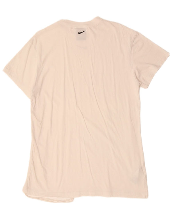 Tricou NIKE pentru femei, cu croiala largi, UK 14, bumbac alb mediu
