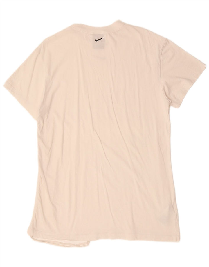 Tricou NIKE pentru femei, cu croiala largi, UK 14, bumbac alb mediu