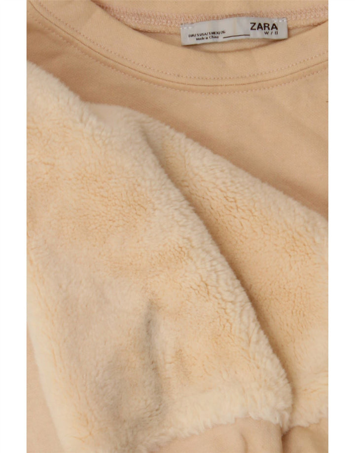 Pulover Oversized Crop pentru Damă Zara UK 10 Small Off White