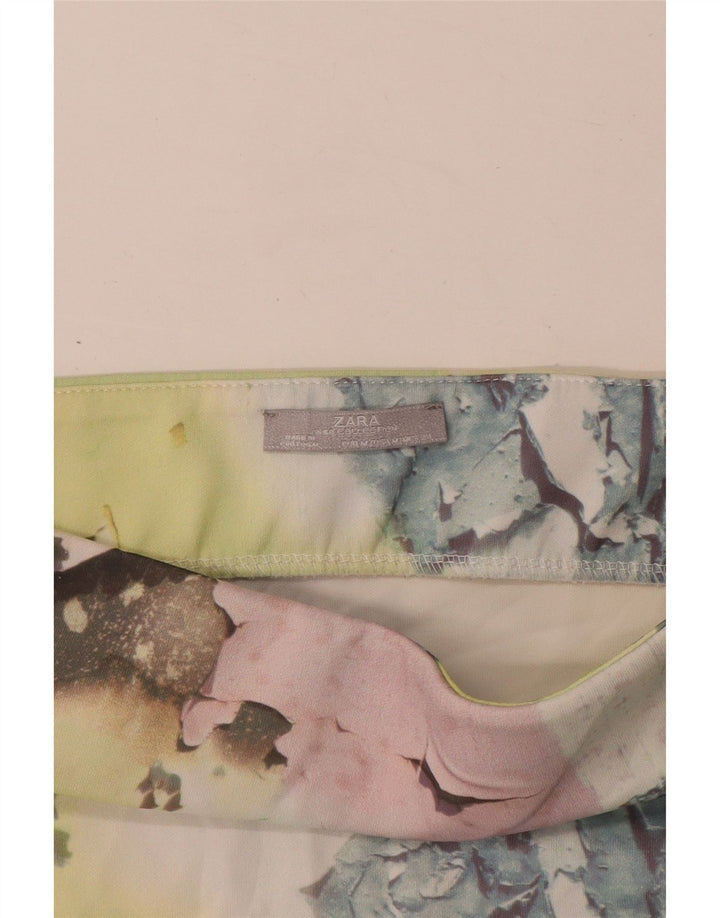 Fusta creion cu model abstract pentru femei Zara Medium W28 Multicolor