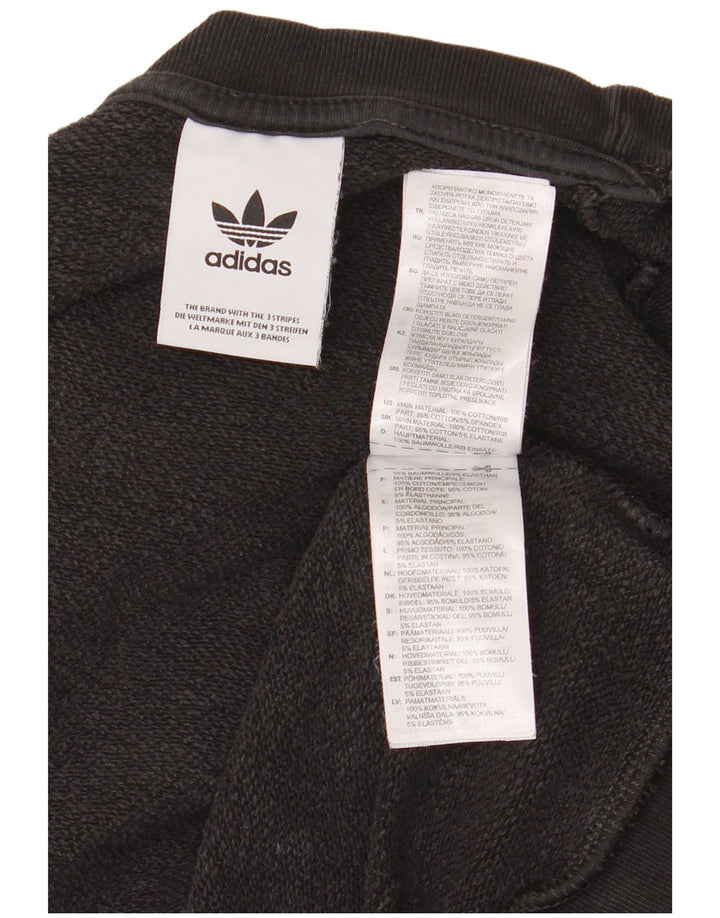 Hanorac grafic pentru bărbați Adidas Jumper mediu din bumbac negru