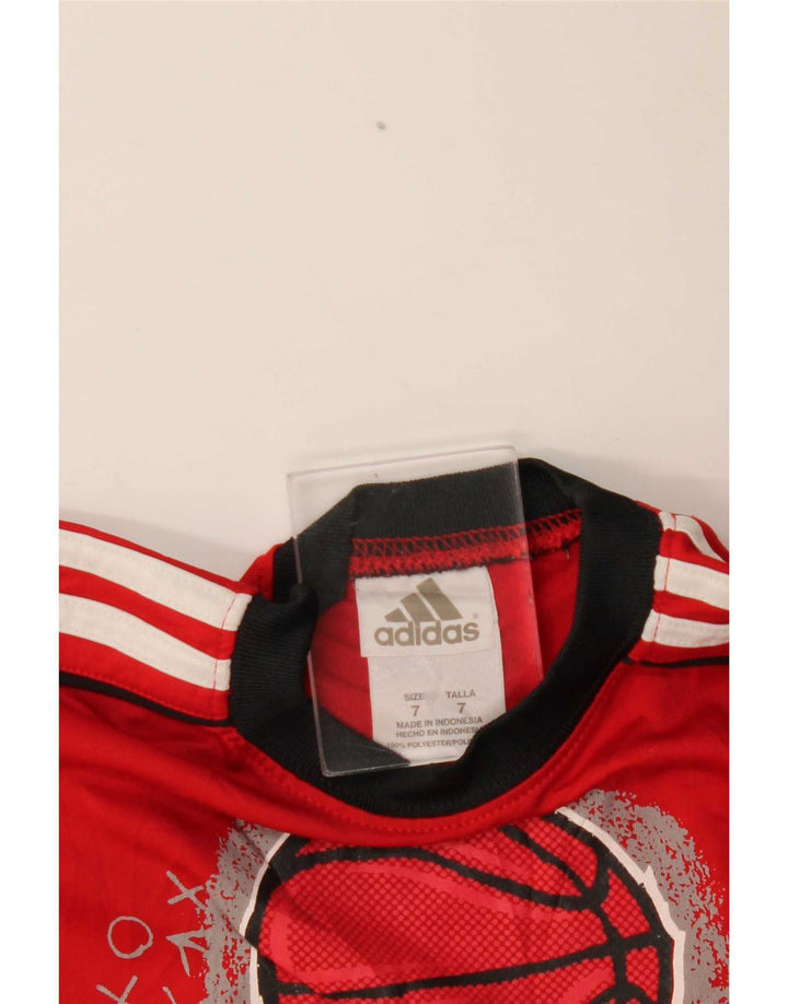 Vesta grafică pentru băieți Adidas Top 6-7 ani poliester color bloc roșu