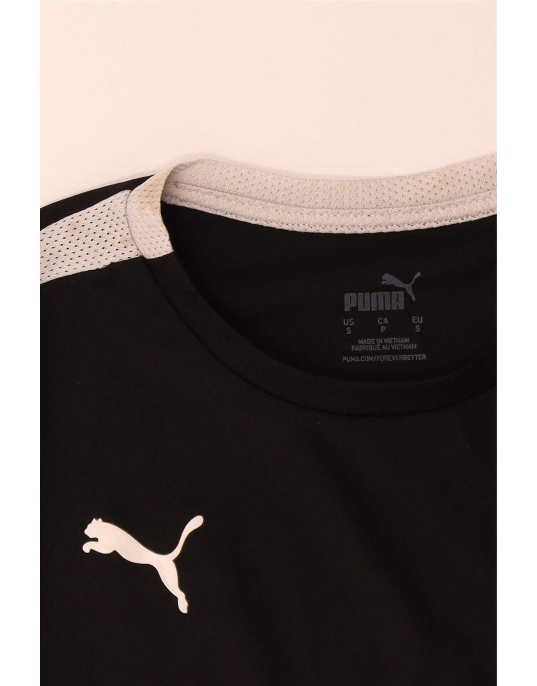Tricou Puma Băieți Top 13-14 Ani Mic Negru Colorblock Poliester