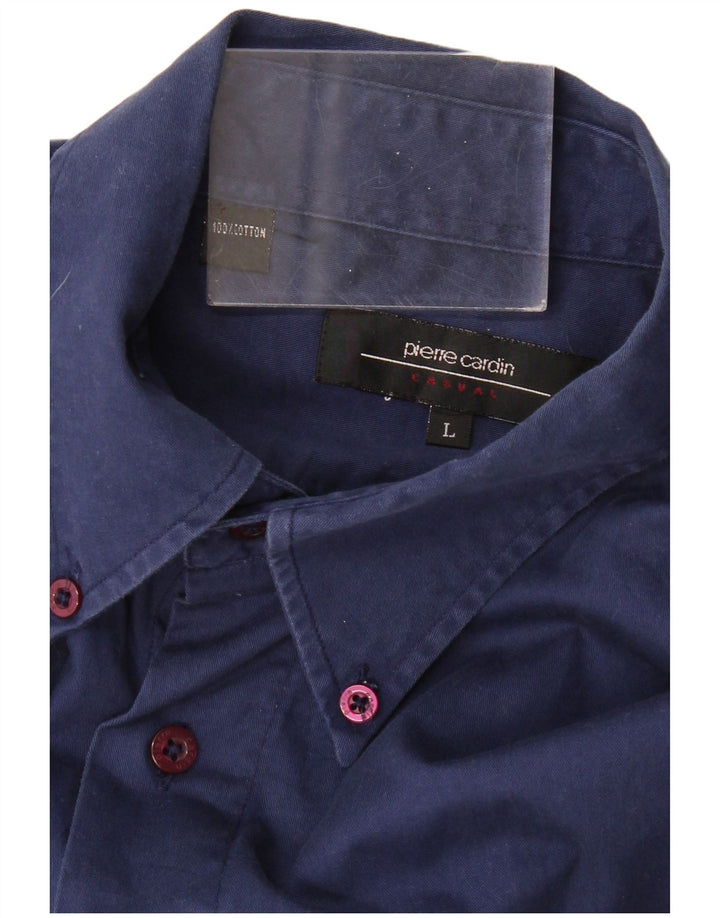 Cămașă pentru bărbați PIERRE CARDIN Bumbac mare albastru bleumarin