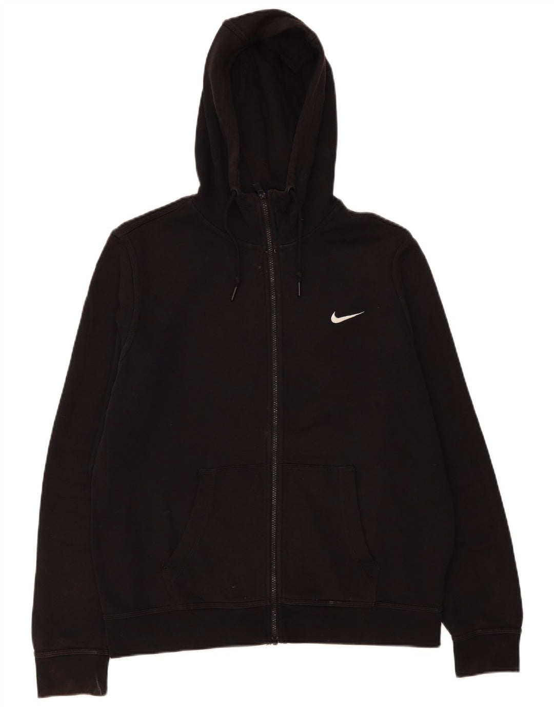 Pulover Nike pentru bărbați, cu fermoar, bumbac mare, negru