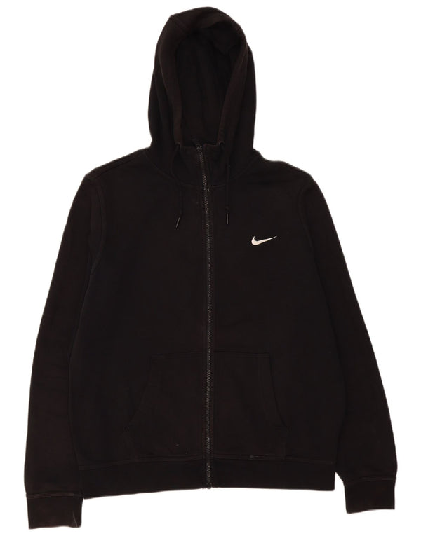 Pulover Nike pentru bărbați, cu fermoar, bumbac mare, negru