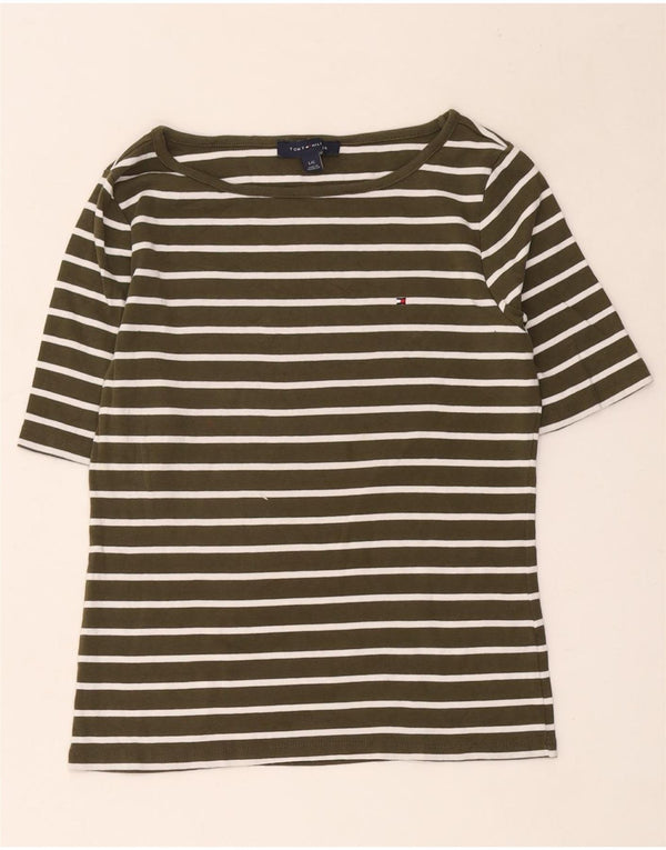 Tricou Tommy Hilfiger pentru damă Top UK 14 mare bumbac cu dungi kaki