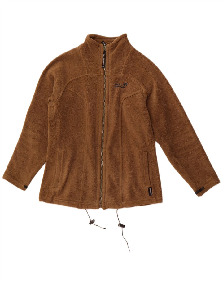 JACK WOLFSKIN Jachetă fleece supradimensionată pentru femei UK 6 XS maro