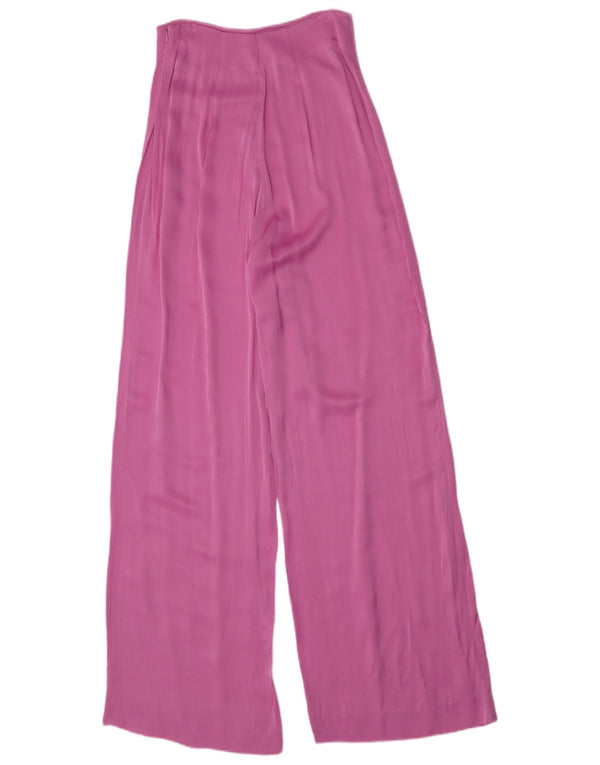 Pantaloni casual pentru femei cu talie înaltă Zara, cu picioare largi, L28 L33 Roz