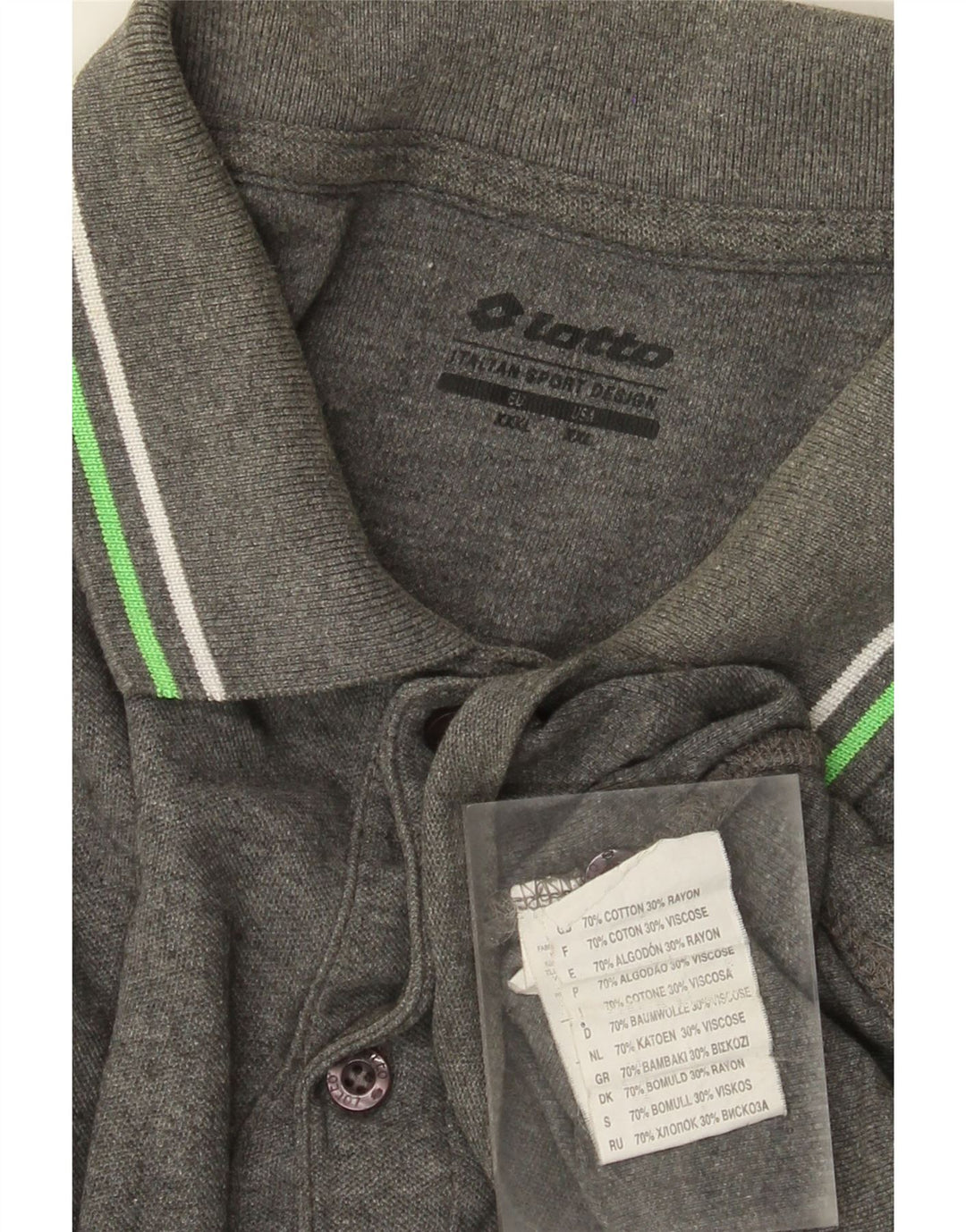 Tricou polo pentru bărbați Lotto 2XL bumbac gri