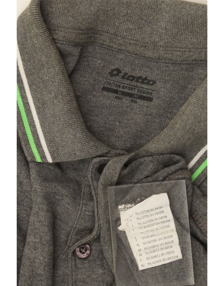 Tricou polo pentru bărbați Lotto 2XL bumbac gri