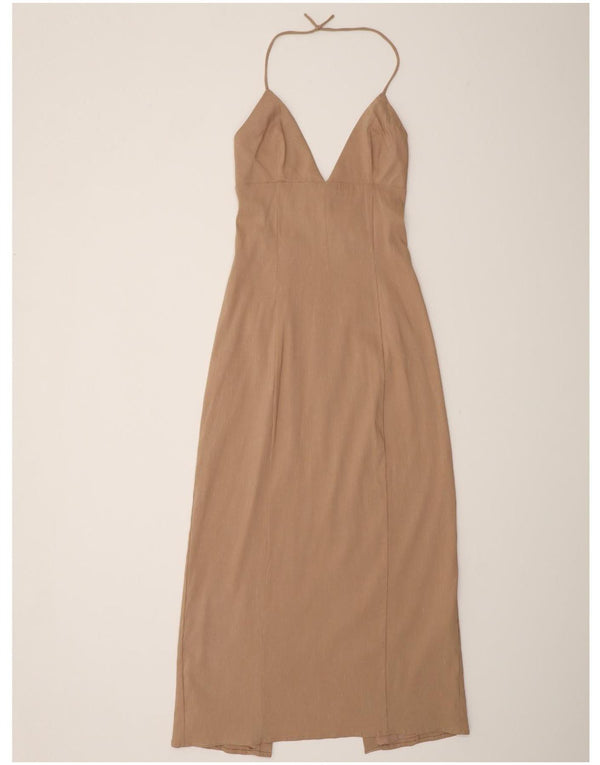 Rochie Zara Femei Halter UK 8 Mic Bej In