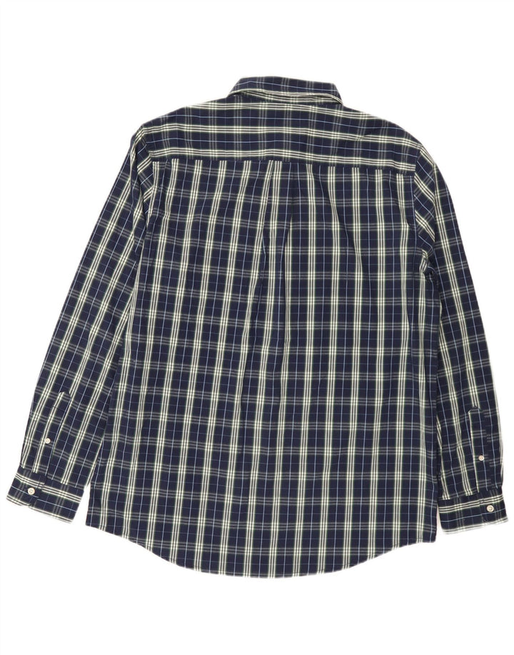 Cămașă pentru bărbați Chaps, mare din bumbac cu carouri bleumarin