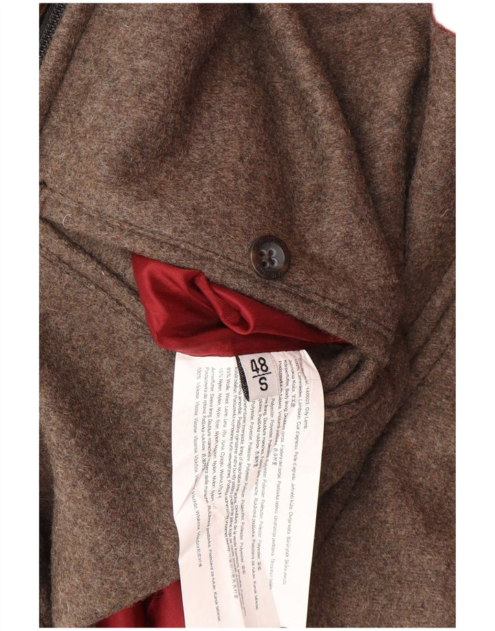 Jachetă din piele pentru bărbați STRELLSON IT 48 din piele maro medie