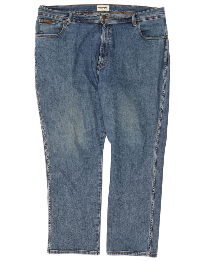 Blugi drepte pentru bărbați Wrangler Texas W42 L30 bumbac albastru