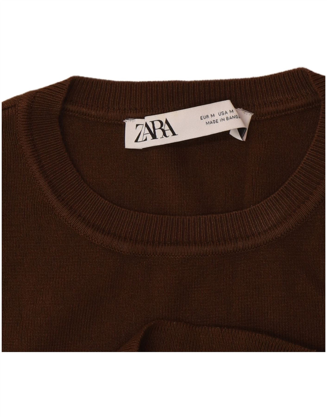 Crop Top fără mâneci pentru femei Zara UK 12 Medium Brown Viscose
