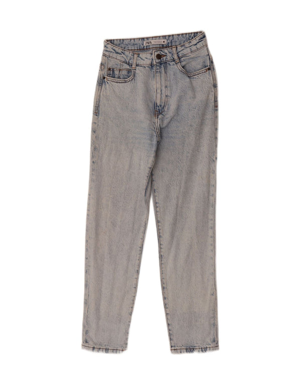 Blugi conici pentru femei Zara EU 34 2XS L24 L28 Albastru