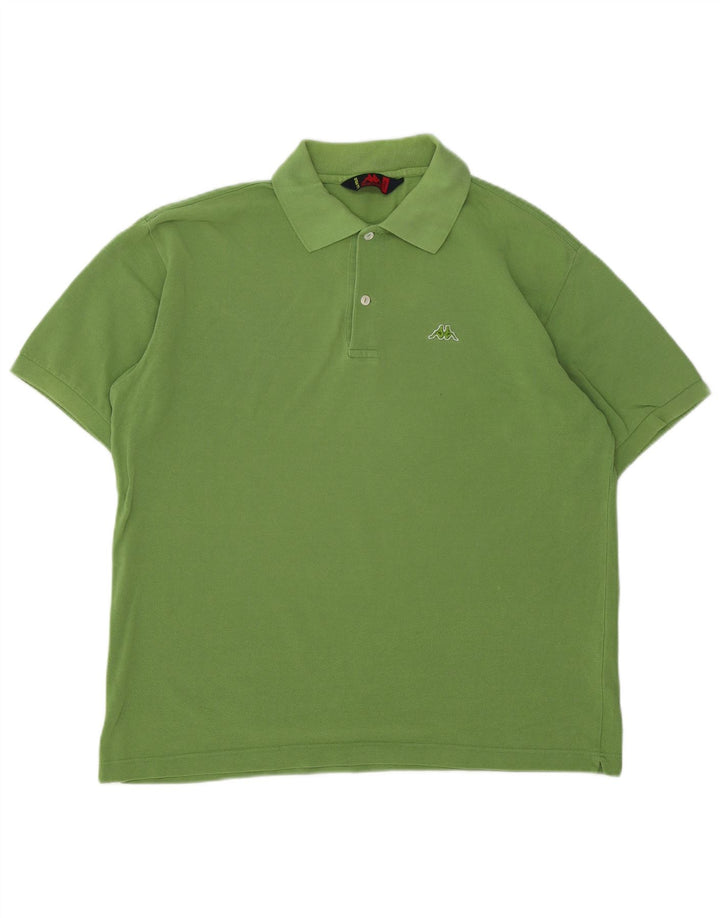 Cămașă polo pentru bărbați Kappa, bumbac verde mare