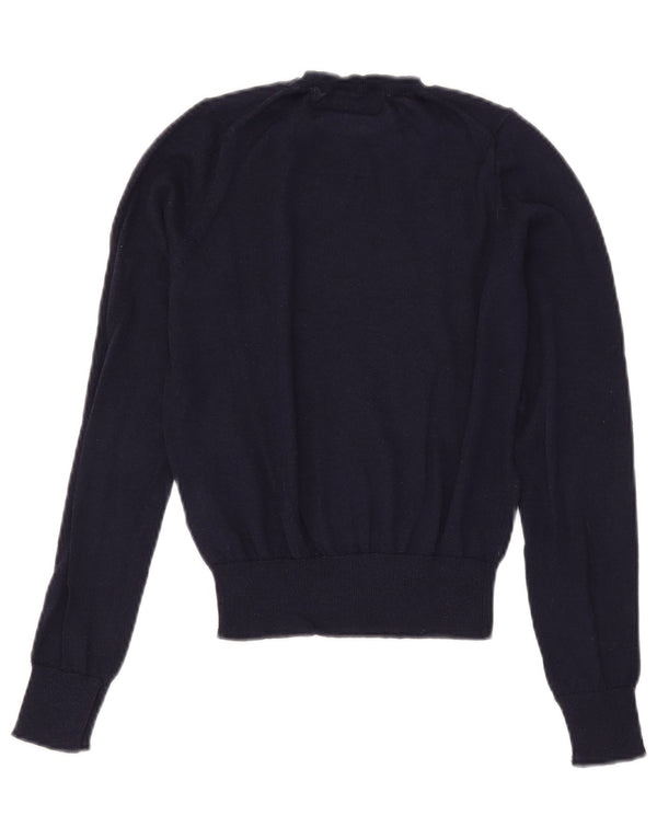 Pulover pentru femei Zara Crop Crew Gate UK 10 Poliester bleumarin mic