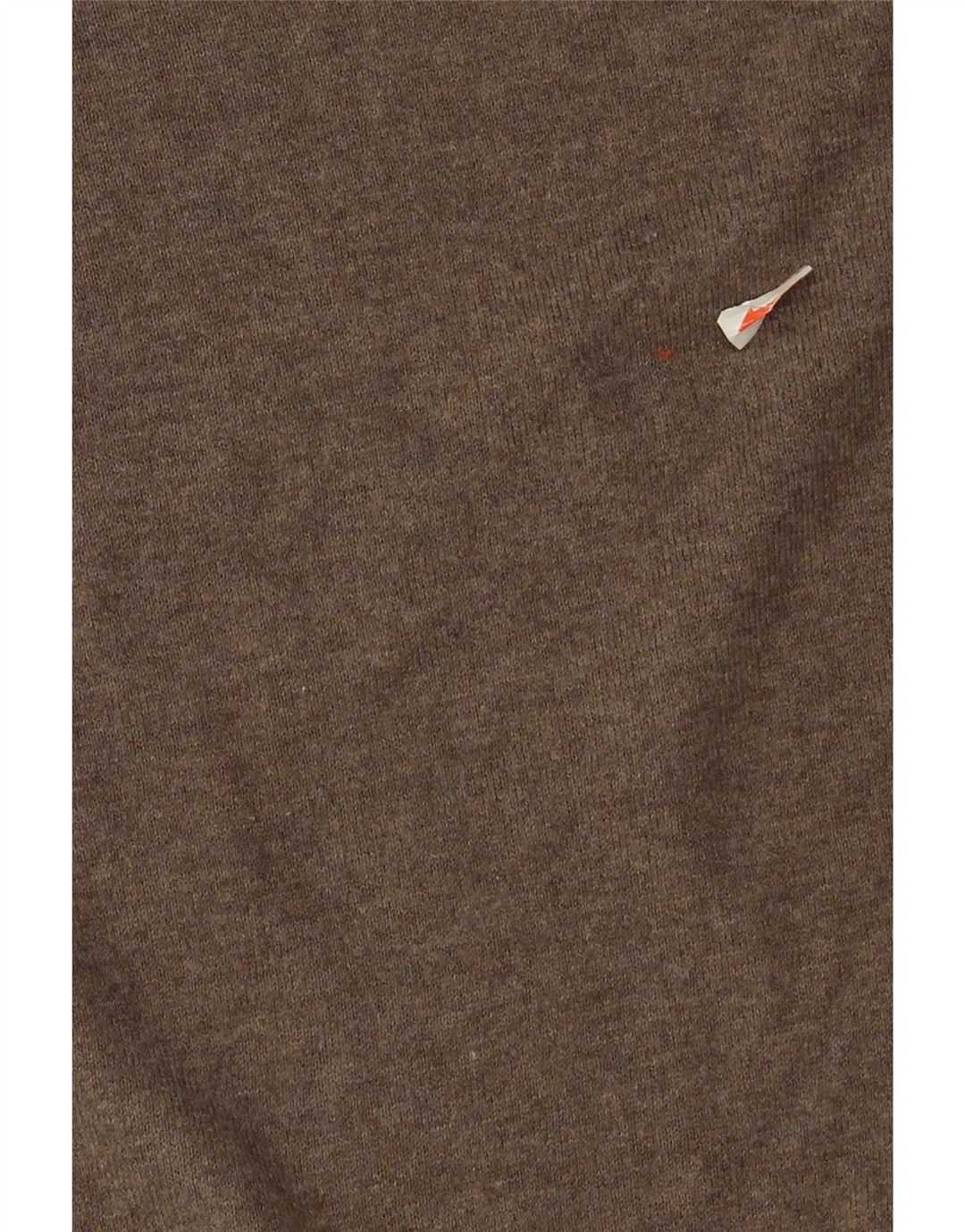 ZARA Mens V-Neck Jumper Sweater Large Brown Cotton