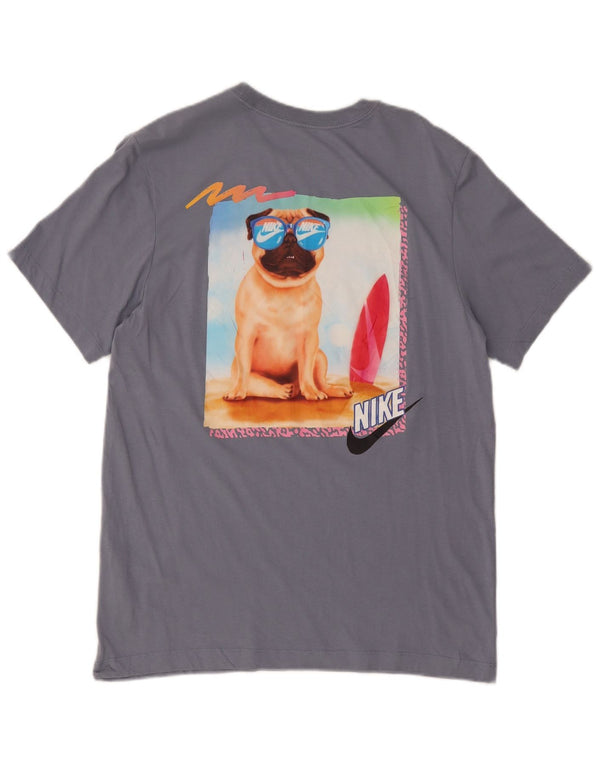 Tricou grafic Nike pentru femei Top UK 14 mare bumbac gri