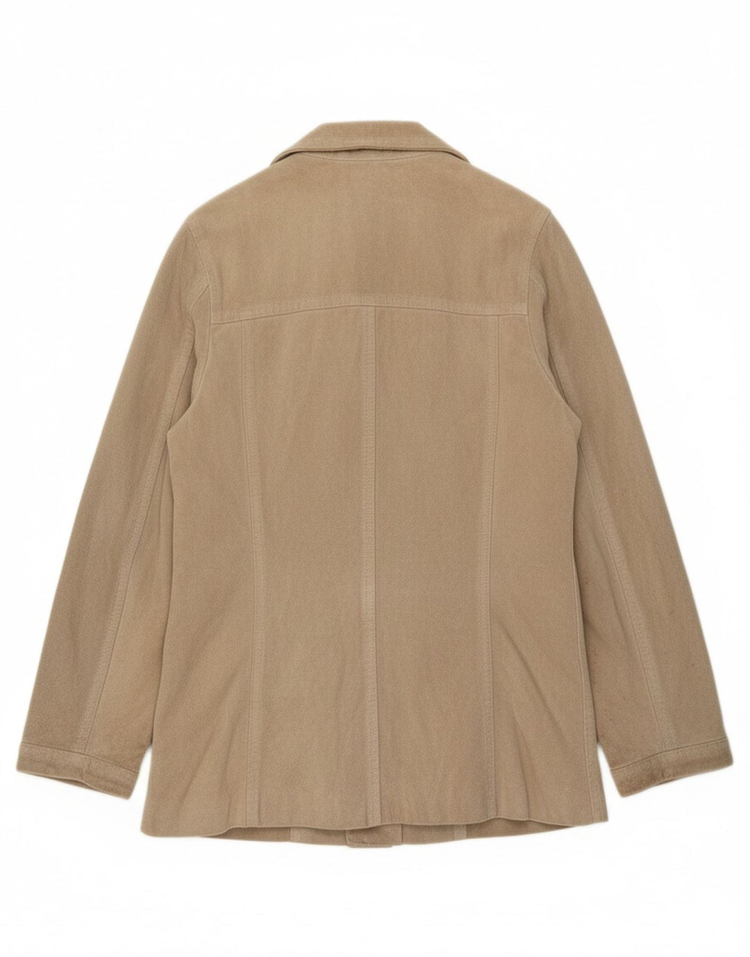 SITELLI Womens Suede Jacket UK 8 Small Beige