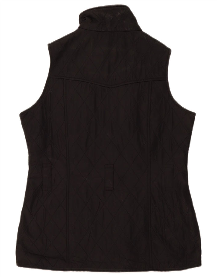 Gilet Barbour pentru femei, supradimensionat, matlasat, UK 10, poliester negru mic