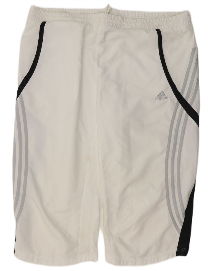 Pantaloni scurți sport pentru bărbați Adidas Climacool Bermuda XL, alb, poliester color bloc