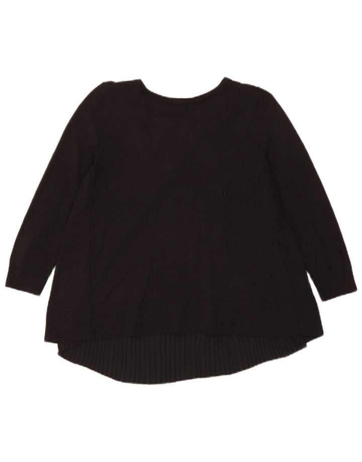 Top supradimensionat pentru femei Hobbs cu mâneci 3/4 UK 6 XS modal negru