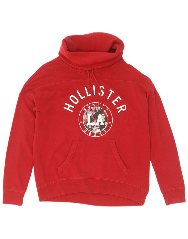 Pulover supradimensionat pentru femei Hollister Los Angeles, UK 10, roșu mic