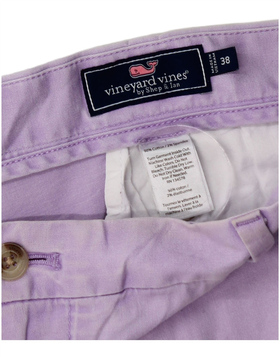 Pantaloni scurți chino pentru bărbați VINEYARD VINES W38 XL Bumbac violet