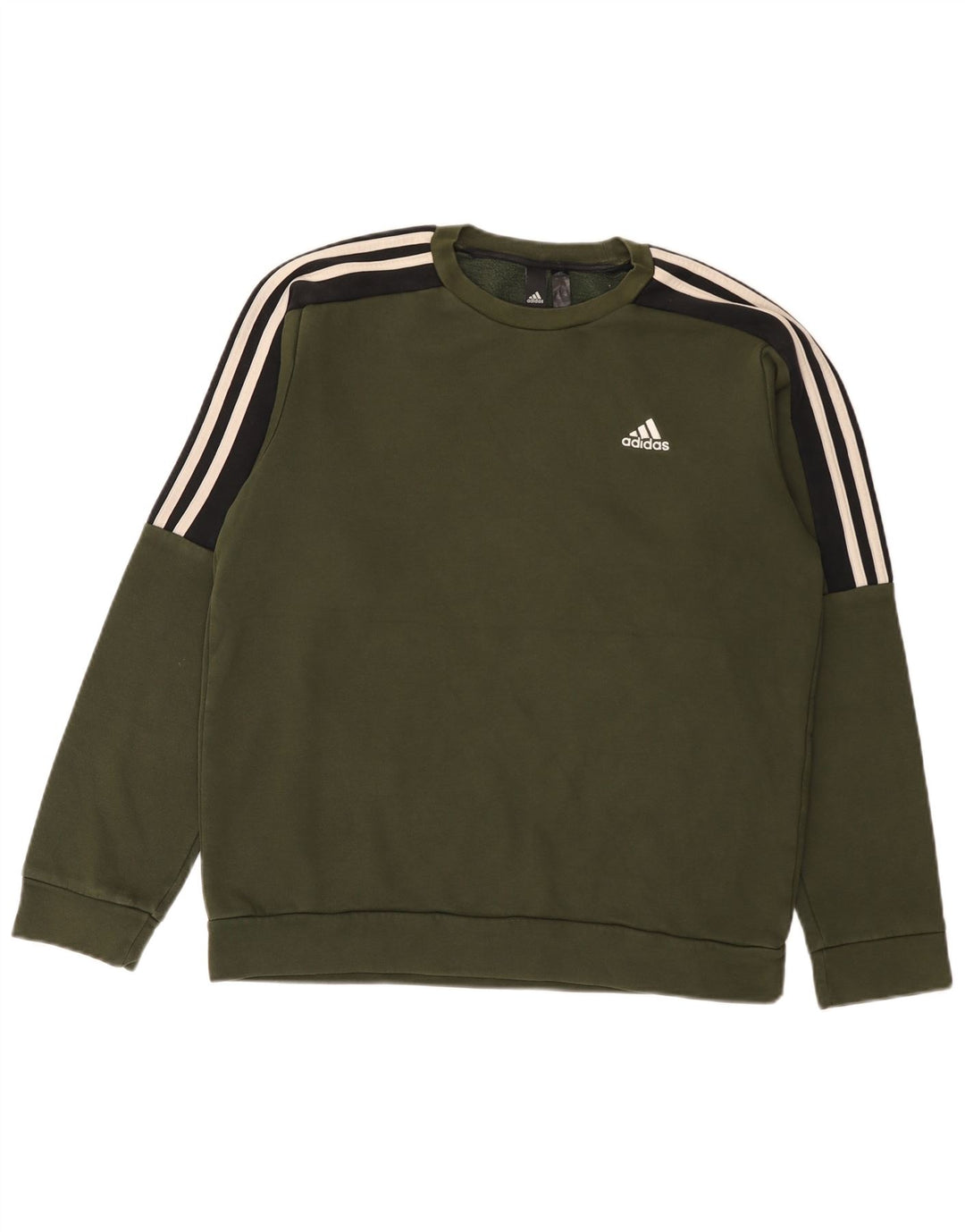 Hanorac pentru bărbați Adidas Jumper Mic Kaki Bumbac Colorblock