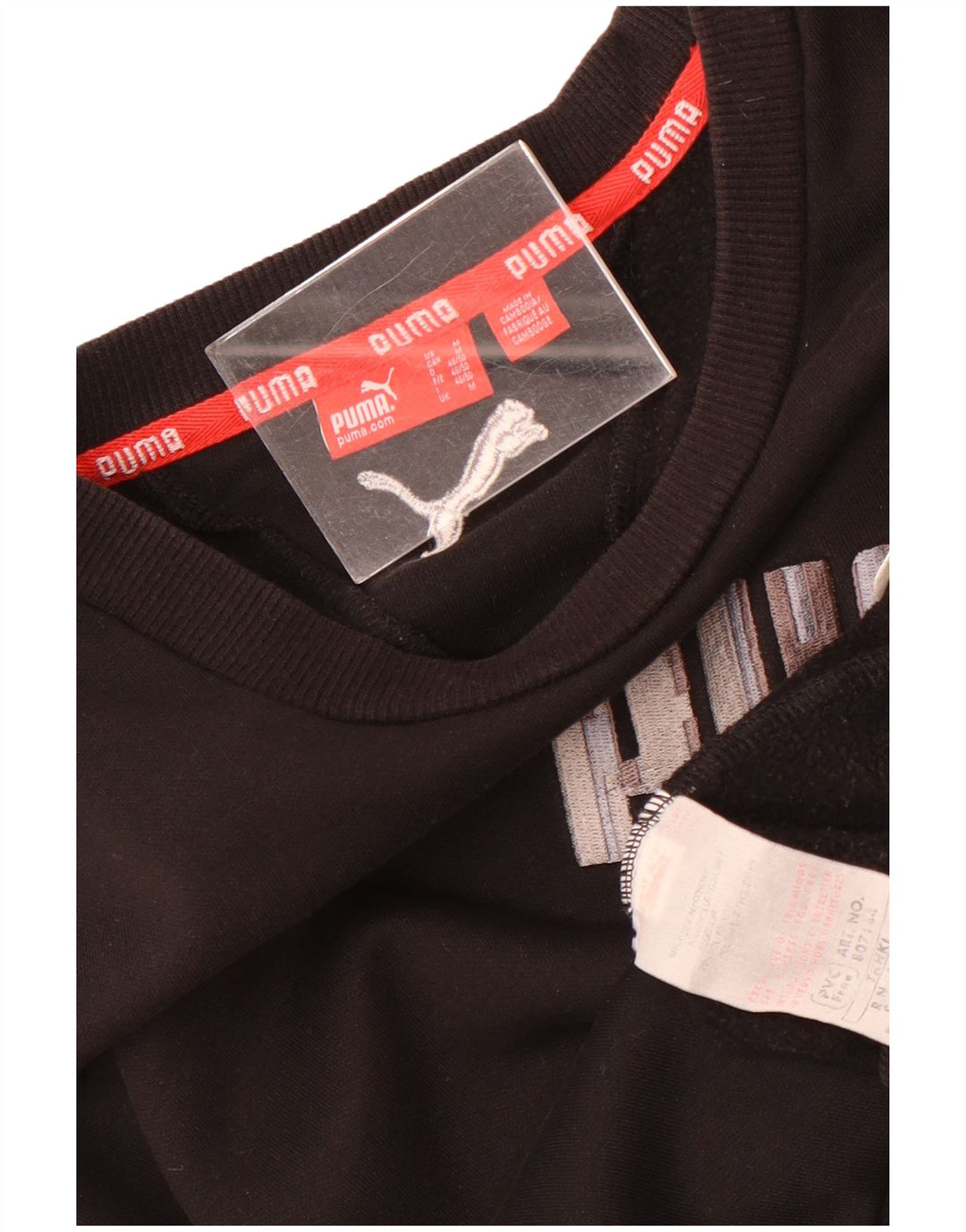 Pulover grafic pentru bărbați Puma, bumbac mediu negru