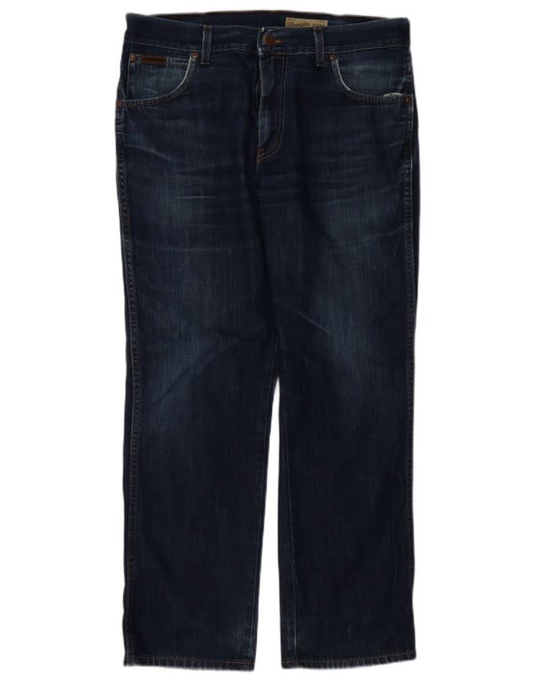 Blugi drepte pentru bărbați Wrangler Texas W36 L30 bumbac bleumarin