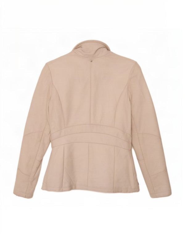 Geacă de piele vintage pentru femei IT 44 Medium White