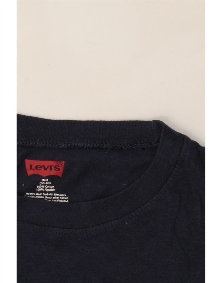 LEVI'S Mens T-Shirt Top UK 38/40 Medium Navy Blue Cotton Vintage Levi's and Second-Hand Levi's from Messina Hembry 