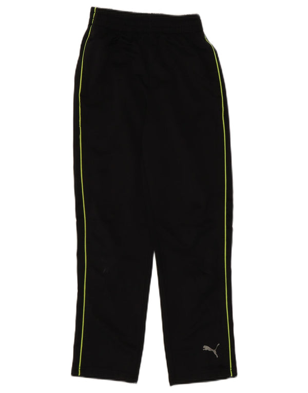 Puma Boys Tracksuit Trousers 7-8 Years Medium Black Colourblock Polyester