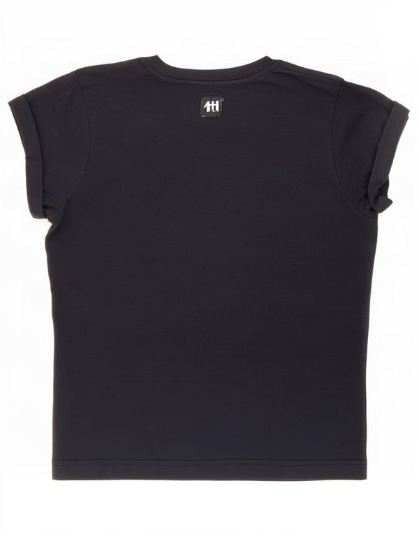 Tricou cu grafic Jack Wills pentru femei Top UK 6 XS Bumbac bleumarin