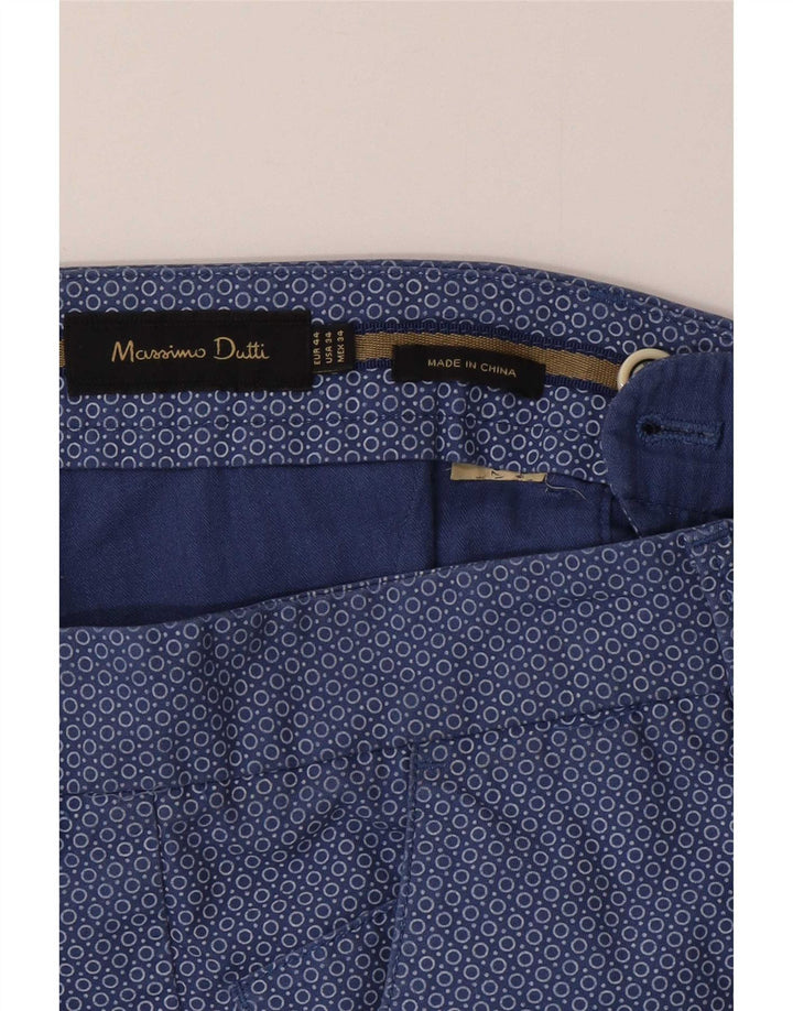 Pantaloni scurți chino Massimo Dutti pentru bărbați EU 44 Large W34 Bleumarin pete