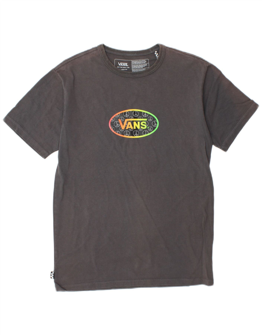 Tricou grafic pentru bărbați VANS Classic Fit Top mic din bumbac gri