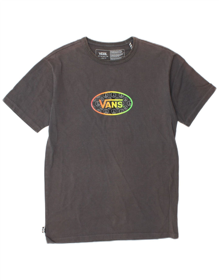 Tricou grafic pentru bărbați VANS Classic Fit Top mic din bumbac gri