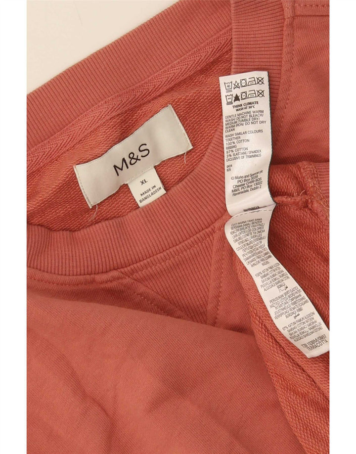 Hanorac pentru bărbați Marks & Spencer Pulover XL bumbac portocaliu