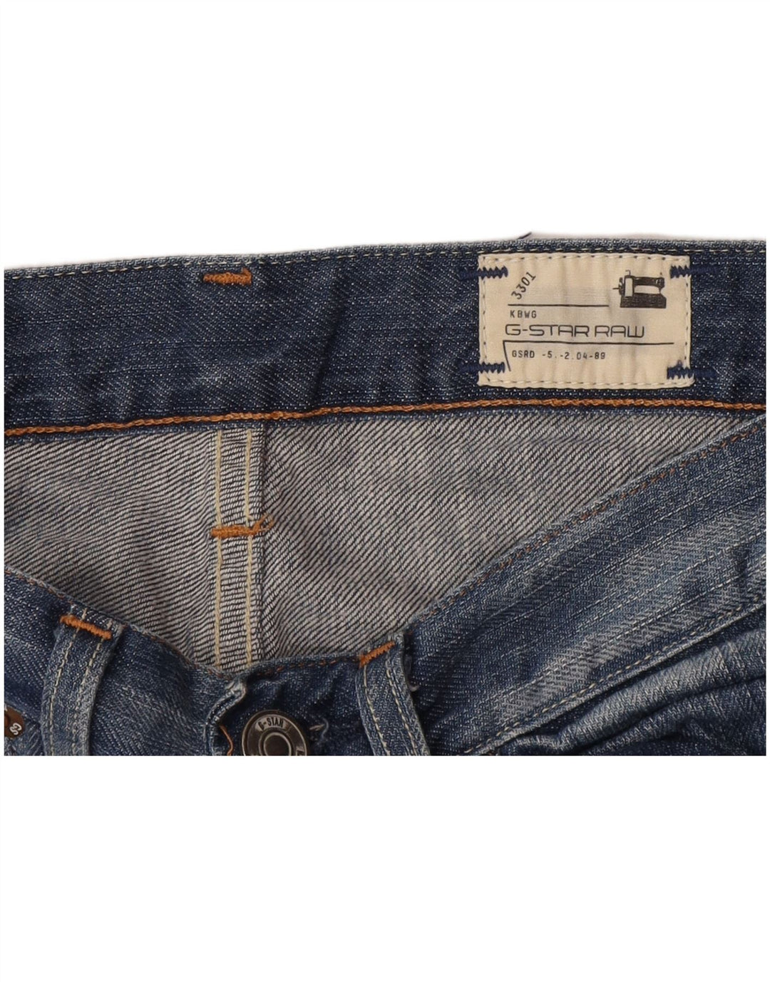 Blugi G-Star 3301 drepte pentru bărbați W33 L33 albastru